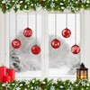ArtiClings 12 x Bauble Window Clings with Glitter Patterns and