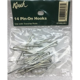 Kirsch 14 Pin-On Hooks Use with Traverse Rods GT060.061