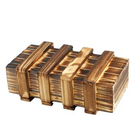 Thyonta Wooden Magic Puzzle Box - Secret Drawer Keepsake Box with 2 Extra Secure Storage Compartments for Birthday Party and Family Night -Money Box-Double Surprise-Puzzle Games for Adults