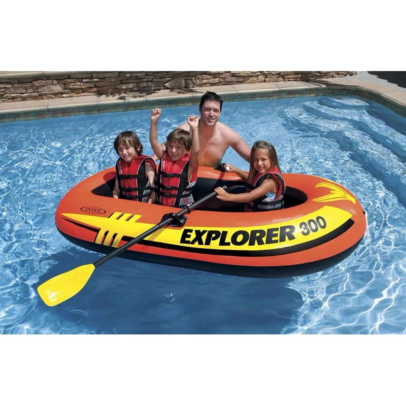 Intex Lancha Inflable Con Bomba Y Remos Intex Explorer 300