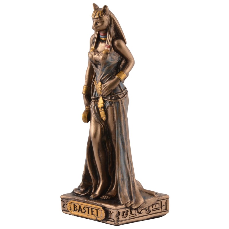 VOGLER Joh. Vogler GmbH Egyptian Goddess Bastet, Miniature, Bronze/Coloured by