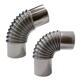 TAISOCA Elbow Stove Pipe Set 45 Degree and 90 Degree Stove Pipe 2.36 Inch Tent Stove Chimney Elbow Chimney Pipe for Exhaust