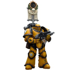 HiPlay JoyToy Warhammer 40K Collectible Figure: Imperial Fists Legion MkIII Tactical Squad Legionary with Legion Vexilla 1:18 Scale Action Figures JT9053