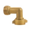 Garden Brass Hose Connector, 90° Elbow Adapter, 3/4" Male to