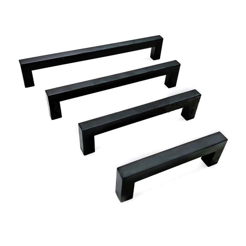 ANSIEDIO 2 Pack Black Stainless Steel Cupboard Handles - 160mm