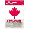12" Latex Canada Day Balloons, 8ct