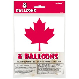 12" Latex Canada Day Balloons, 8ct