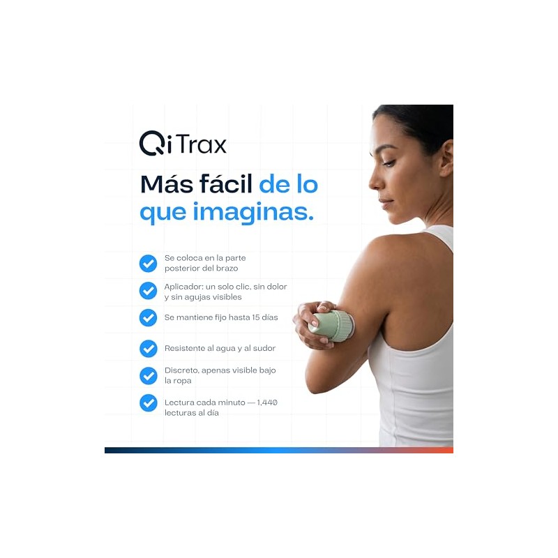 QiTrax - Sensor de Monitoreo Continuo de Glucosa (CGM) -