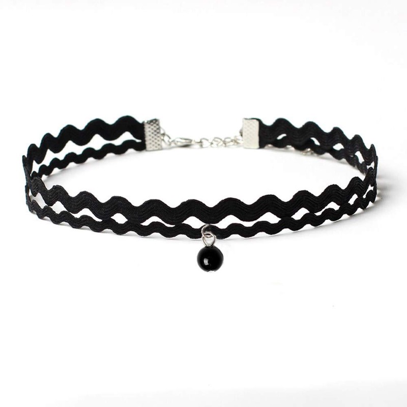 BetterJonny チョーカーネックレス 43個 クラシック ストレッチ カラフル チョーカー ブラック ベルベット ゴシック