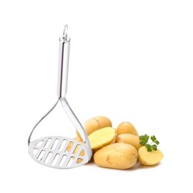 Stainless Steel Potato Vegetable Pav Bhaji Masher, Potato Masher, Stainless Steel Smasher – Mash Fruit, Meat, Potatoe, Baby Food, Avocado, Bean, Vegetable, Egg by Hand.