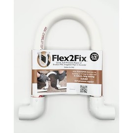 Generic Flex to Fix Sprinkler Repair System/Quick Full-Pressure Repair of Broken PVC Pipe in Seconds! 3/4 INCH, white