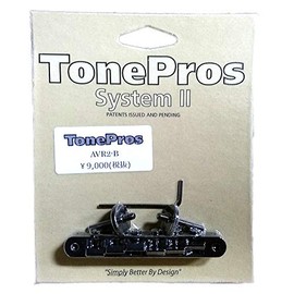 Tone Pros AVR2-B TonePros Replacement ABR-1 Tuneomatic Black Guitar Bridge