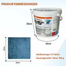 ZVG zetClean 50130-001 Wiper Bowl Polytex Reinigungstücher, blau, 25 x 25 cm ( 72 Stück)