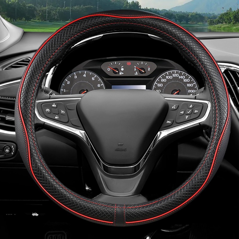 CACAWIZ - Funda de volante para Chevy, compatible con Silverado,