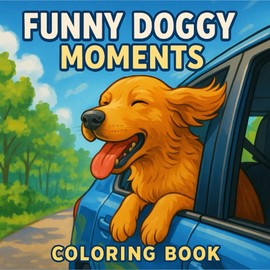 Funny Doggy Moments: A Realistic & Wholesome Coloring Book for All Ages: A Relaxing Coloring Book of Playful Pups and Cozy Chaos