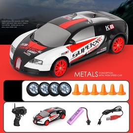 RC Drift Car Mini RC Drift Car for Adults 1:24 Remote Control High Speed Race Drifting Cars 2.4GHz 4WD Racing Hobby Toy Car with Headlight for Boys and Girls rcoffroad 4x4 cooltoys clearance items today 2025:_Bugatti（Racing）