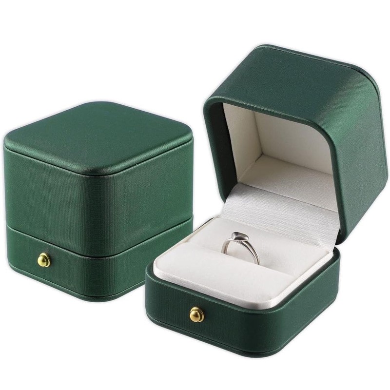 Caja de anillo de compromiso - Promesa, Regalo, Alajero Elaborado