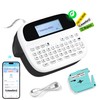 Label Maker Machine with-Tape, Label Maker Waterproof-labels, Rechargeable Backlit Portable