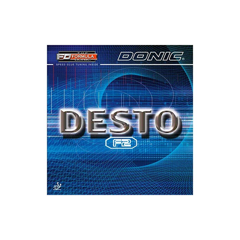 DONIC Rubber Desto F2 Colour 2.3 mm, Red, Size 2.3