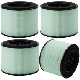 SAKEGDY [4-Pack] BS-08 HEPA Filter Replacement - Compatible with PARTU BS-08/ Clarifion AerClear Purifier- 3-in-1 Filtration System Include Pre-Filter, H13 True HEPA Filter & Activated Carbon Filter