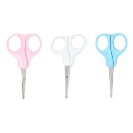 Round Nose Hair & Eyebrow Trimming Scissors RD-11850 White 9ea