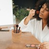 Operitacx Rattan Pencil Holder Wicker Pen Cup Handmade Makeup Brushes