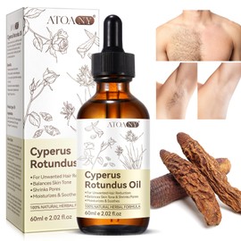 Cyperus Rotundus Oil for Hair Removal, Organic Natural Nut Grass Oil, Cyprus Rotundus Oil for Hair Growth Inhibitors, Multi-Purpose to Reduce Body Hair Growth, Moisturising, Soothing