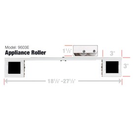 Shepherd Hardware 9603 Adjustable Aluminum Appliance Rollers, 2-Pack