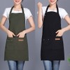 Tree Workshop Modern Canvas Apron Waterproof Cafe Apron / 트리공방 모던 캔버스 앞치마 생활방수 카페앞치마