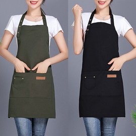 Tree Workshop Modern Canvas Apron Waterproof Cafe Apron / 트리공방 모던 캔버스 앞치마 생활방수 카페앞치마