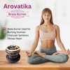 Aro Vatika Brass Burner Used for Burning Incense/Charcoal/Sambrani Dhoop/with Wooden