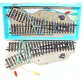 MARKLIN HO ELECTROMAGNETIC SWITCHES M Tracks Pair TURNOUTS 5117 with Original Box and PAPERWORKS