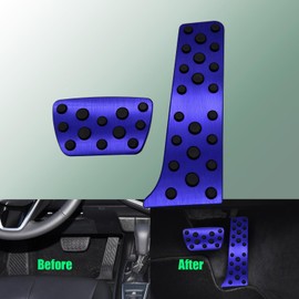 Rxmgf Brake Pedal Gas Accelerator Pedal Cover Compatible with Toyota Camry 2018-2024 Highlander 2020-2023 RAV4 2019-2023 Sienna 2021-2023 and Compatible with Lexus ES LS UX (Blue)