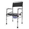 4-in-1 Folding Bedside Commode 385 lbs Padded Shower Chair for