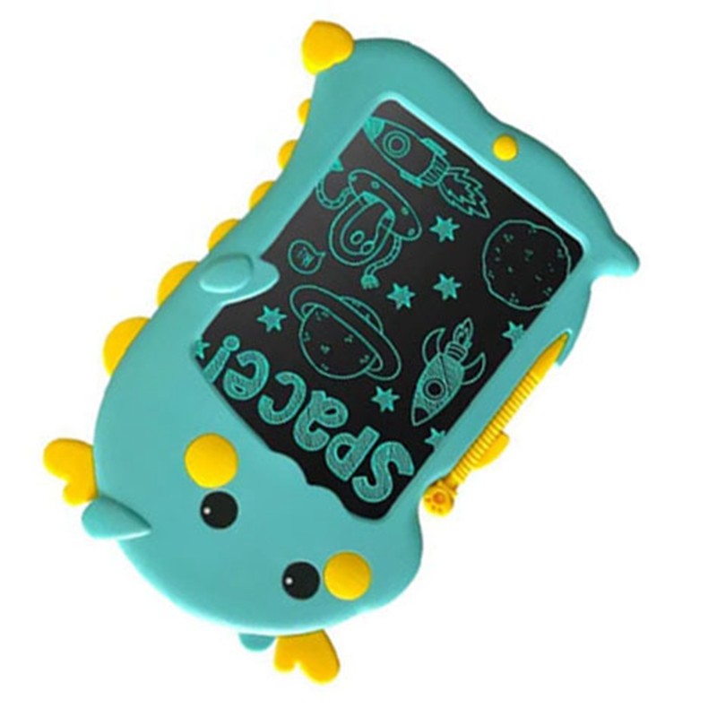 LCD Drawing Board Cute Dinosaur Shape Erasable Reusable Educational Colorful