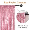 ShinyBeauty Sequin Curtains Backdrop 0.6x2.4m, Fuchsia Pink Glitter Curtains Sequin