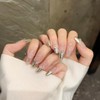 3D Nail Tip False Nail Korean Black Pink Handmade Cat