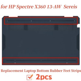 HSSDTECH 2pcs Replacement Rubber Foot Strip for HP Spectre X360 13-AW TPN-Q225 Series 13-AW0008CA 13-AW0013DX 13-AW0020NR L77401-001 Laptop Bottom Case Non-Slip Silicone Bumper Rubber Foot Strip(Blue)