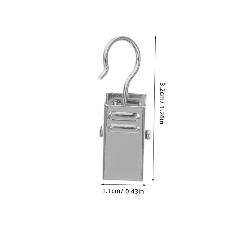 Operitacx 100pcs Clips and Hooks Heavy Duty Drapery Holdbacks for
