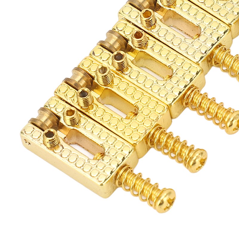 6Pcs Guitar Bridge Roller Saddles Height Adjustable Vintage Style Electric