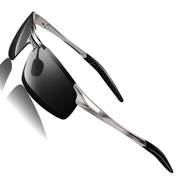 ROCKNIGHT Polarized Rimless Rectangular Lightweight UV Protection Wayfarer Shades Driving