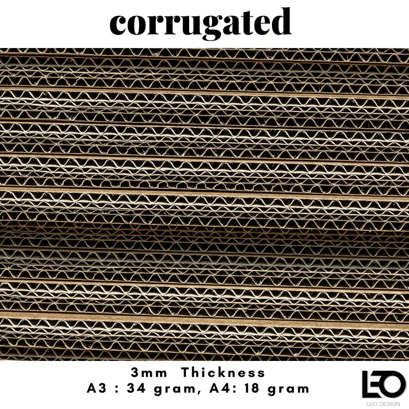 A4 Corrugated Cardboard Sheets for Packing, Mailing, Arts & Crafts.