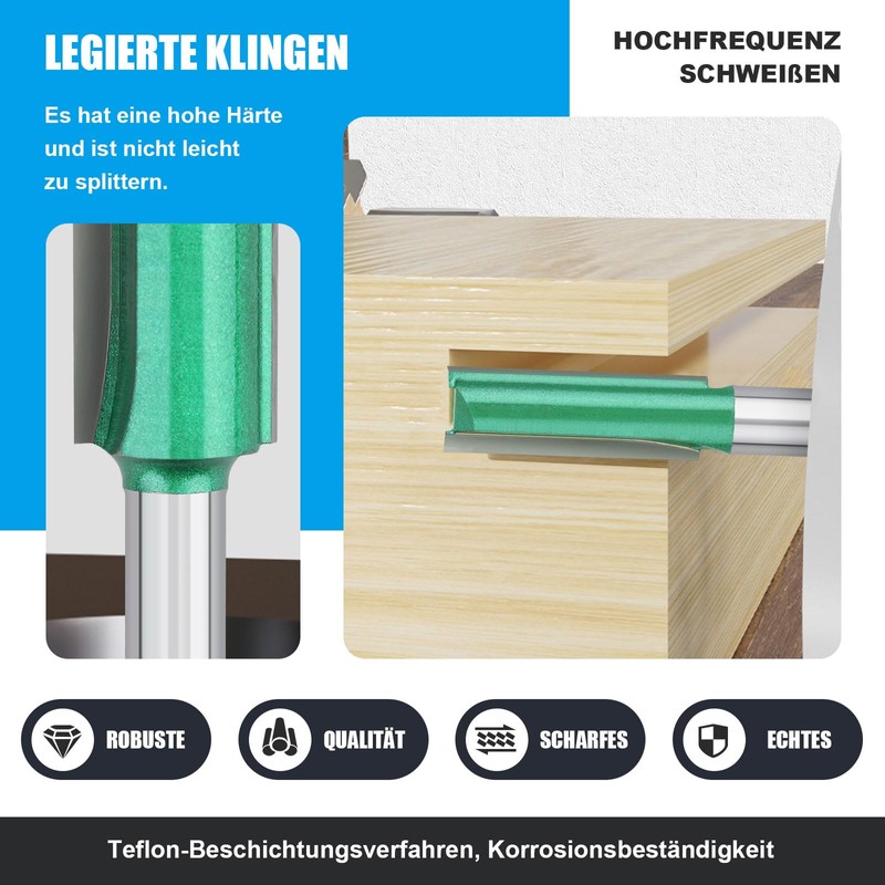 WOBLLMX 8 mm Shank Flush Cutter, Diameter 25 mm, Working