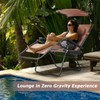 S AFSTAR Zero Gravity Chair with Shade Canopy, Reclining Lounge