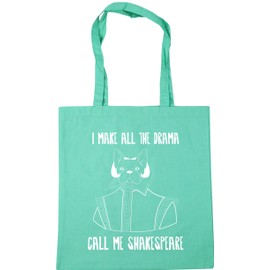 Hippowarehouse I make all the drama - Call me Shakespeare - Dog Tote Shopping Gym Beach Bag 42cm x38cm, 10 litres