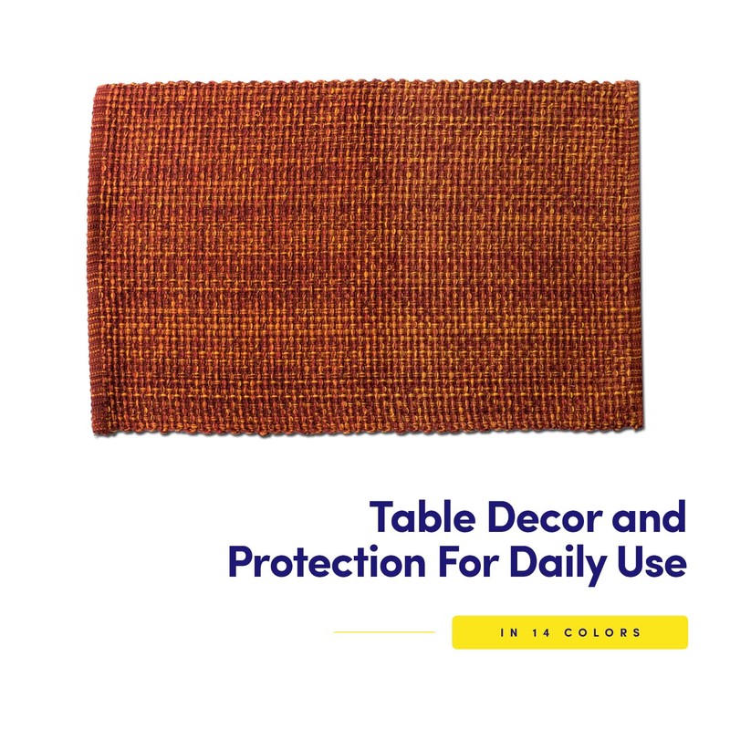 Sweet Home Collection Trends Two Tone 100% Cotton Woven Placemat