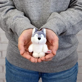 Niki Keychain, Siberian Husky, 3.9 inches (10 cm), Kids, W2.8 x D 3.1 x H, white