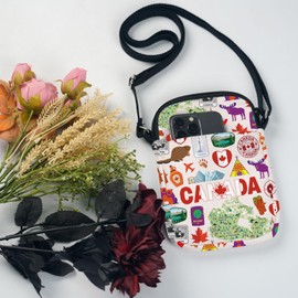 UJIMS Canada Trip Gift Canada Vacation Crossbody Bag Canadian Gifts Canadian Pride Gift Canada Sightseeing Gift for Tourist (CanadaCBag)