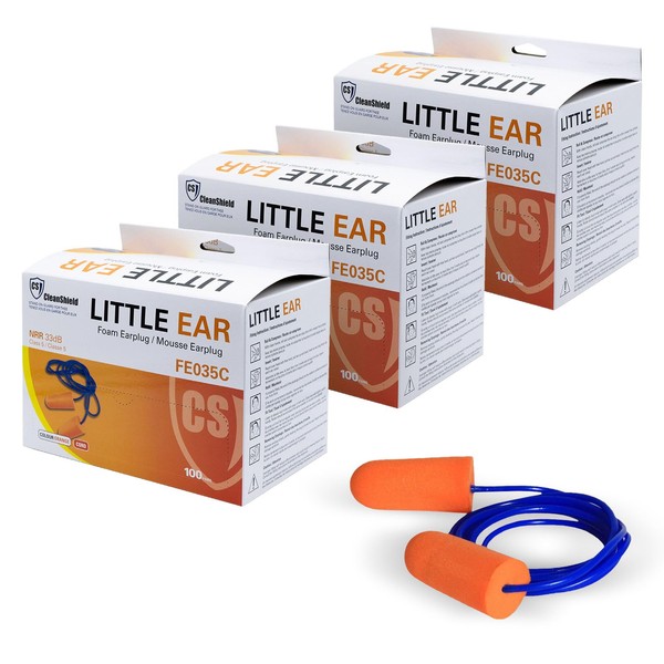 Disposable Ear Plugs, 100 Pairs, 33dB, Corded, Soft Foam Earplugs,