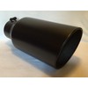 FLAT BLACK 5" INLET 8" OUTLET 18" LONG ROLLED ANGLE